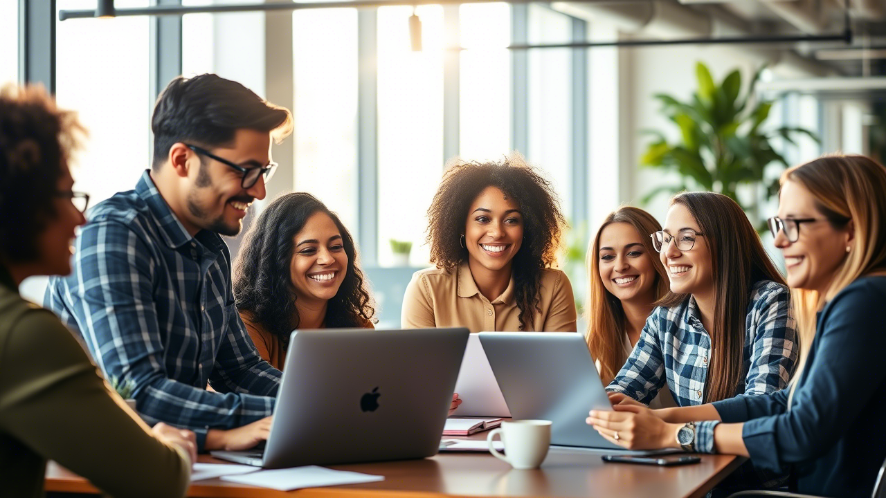 empleados felices